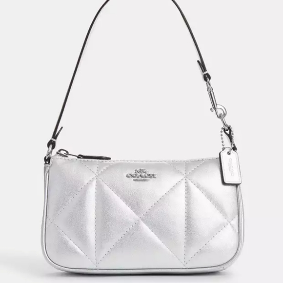 New! Nolita 19 in Silver Metallic with Puffy Diamond Quilting - Picture 2 of 5